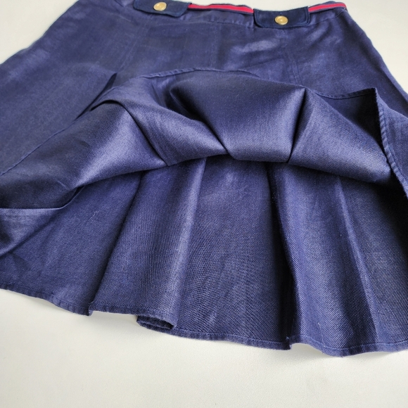 Blue Mini A-line Pleated Skirt for Casual - Picture 11 of 12